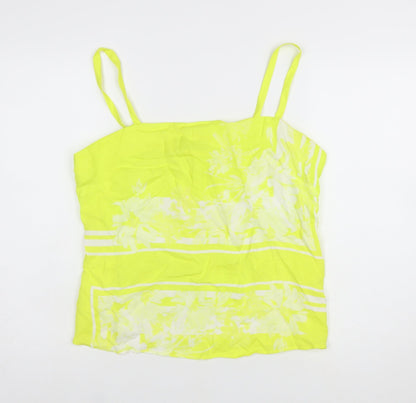 Mint Velvet Women's Yellow Floral Chiffon Camisole Top Size 14