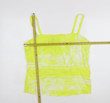 Mint Velvet Women's Yellow Floral Chiffon Camisole Top Size 14