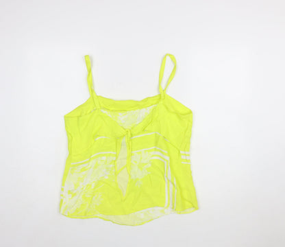 Mint Velvet Women's Yellow Floral Chiffon Camisole Top Size 14