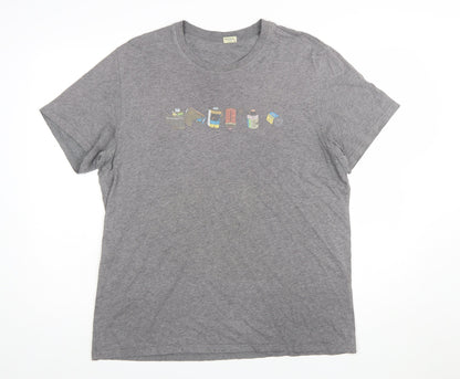 Paul Smith Men's Grey Cotton Graphic T-Shirt XL