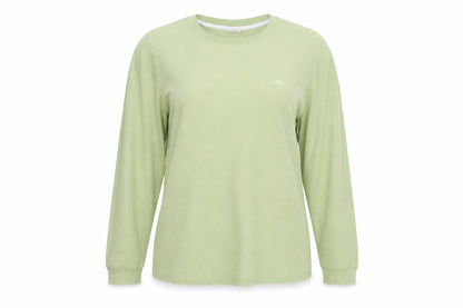 ClayBear Official Women's Green Long Sleeve Cotton T-Shirt Size L