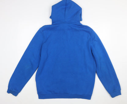 Supply & Demand Men's Blue Pullover Hoodie L Graphic Print NYC Style
