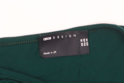 ASOS Women’s Green Bodycon Midi Dress Size 18 Long Sleeve Asymmetric