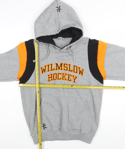 Kukri Mens Grey Hoodie Wilmslow Hockey Graphic Pullover 2XS