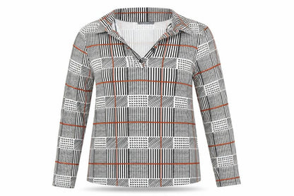 Papaya Women Multicoloured Check Long Sleeve Collared Blouse Size 14