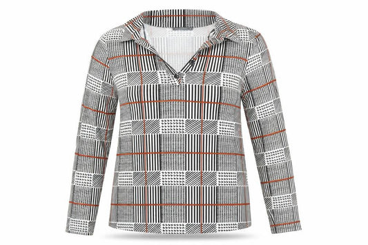 Papaya Women Multicoloured Check Long Sleeve Collared Blouse Size 14