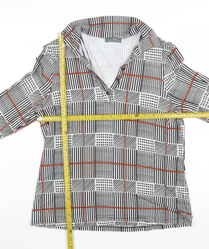 Papaya Women Multicoloured Check Long Sleeve Collared Blouse Size 14