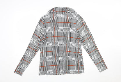 Papaya Women Multicoloured Check Long Sleeve Collared Blouse Size 14