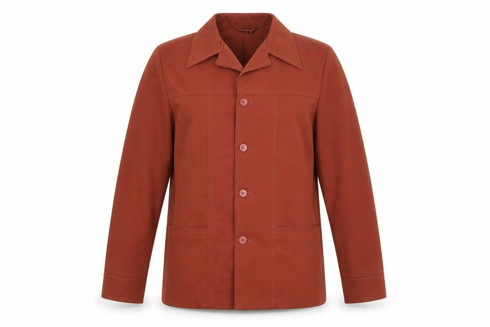 JCPenney Women Brown Button-Up Classic Jacket Medium Cotton Blend