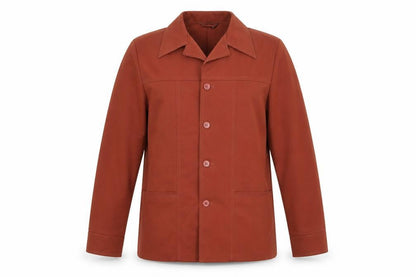 JCPenney Women Brown Button-Up Classic Jacket Medium Cotton Blend