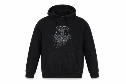 Everton Men Black S Pullover Hoodie Fleece Graphic Print
