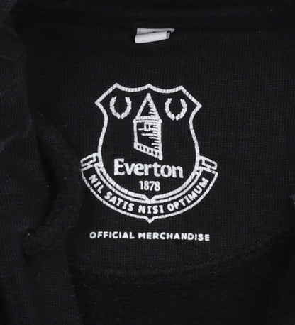 Everton Men Black S Pullover Hoodie Fleece Graphic Print