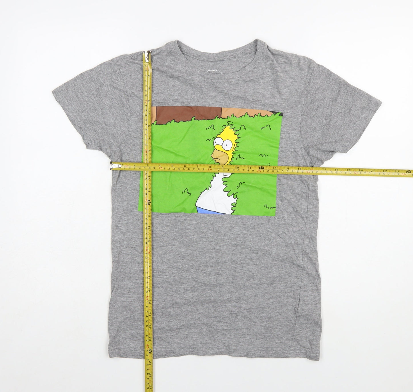 The Simpsons Women's Grey Short Sleeve Crew Neck T-Shirt Size S