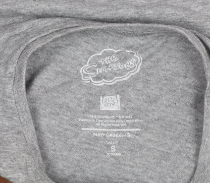 The Simpsons Women's Grey Short Sleeve Crew Neck T-Shirt Size S