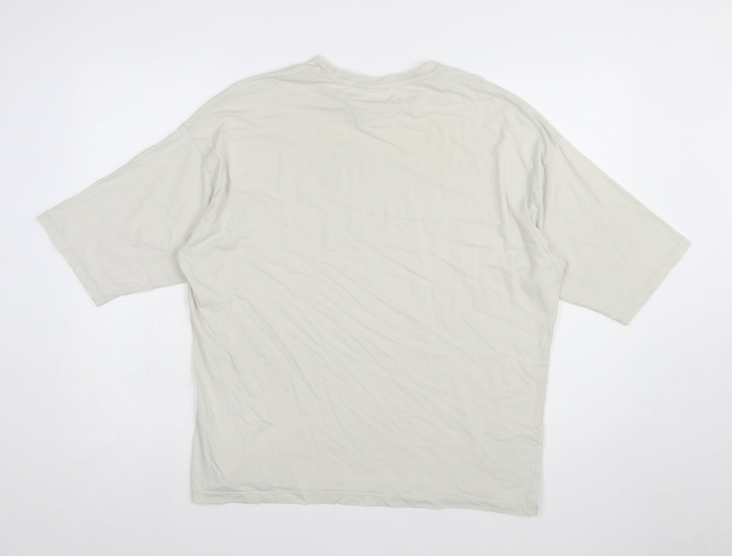 ASOS DESIGN Men’s Beige Paris Print Relaxed Fit T-Shirt XS