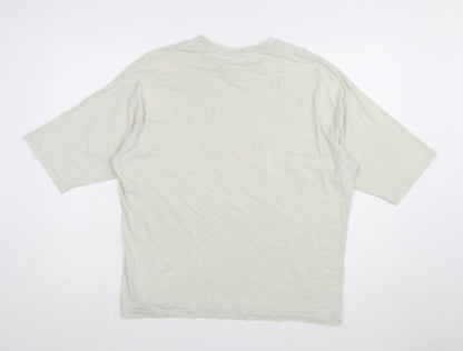 ASOS DESIGN Men’s Beige Paris Print Relaxed Fit T-Shirt XS