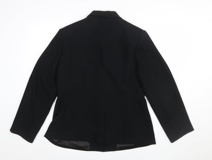 Next Women Black Poly Blazer UK 16 Lined Business Formal Jacket
