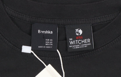 Bershka Men’s Black The Witcher Destiny Graphic T-Shirt XS