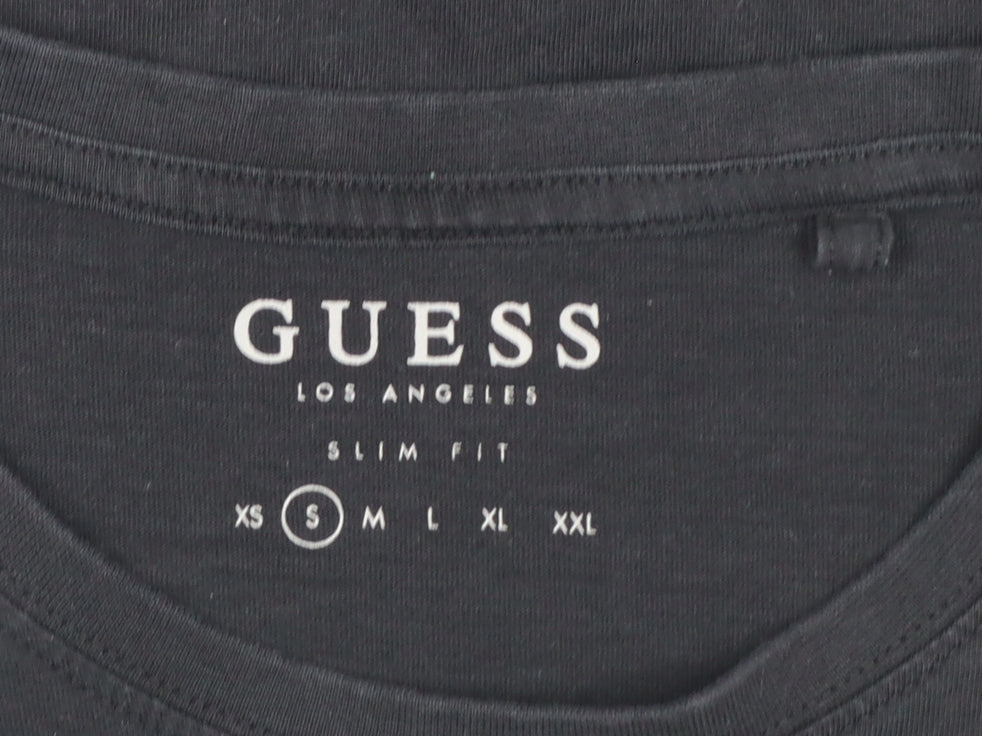 Guess Women Black Slim Fit Cotton T-Shirt Size S