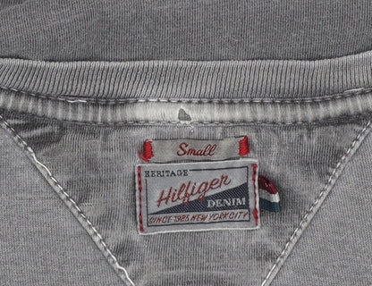 Tommy Hilfiger Denim Men's Grey Small Graphic Cotton T-Shirt
