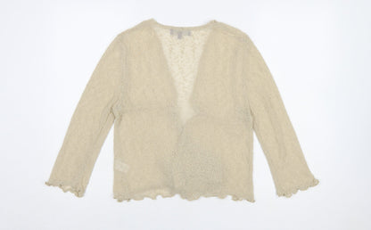 Autonomy Women's Beige Wrap Knit Cardigan Jumper S