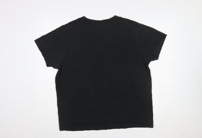 Bench Mens Black XL Graphic Print Crew Neck T-Shirt