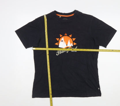 Monsoon Women’s Black Graphic Cotton T-Shirt Size M