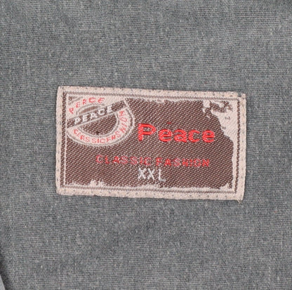 Peace Classics Men's Green Cotton Outdoor Utility Waistcoat 2XL