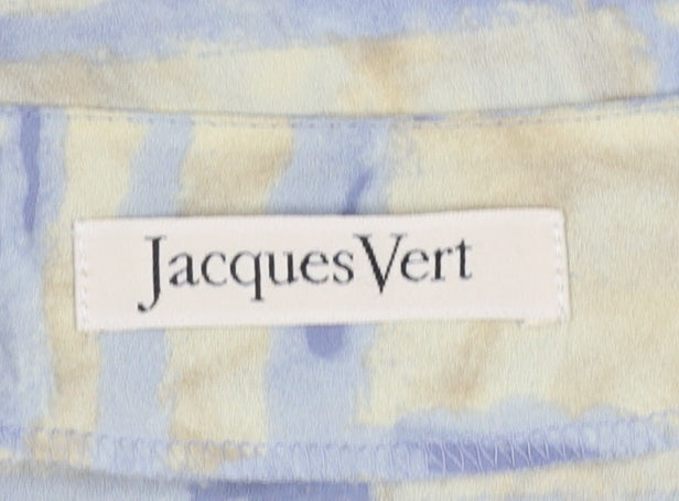 Jacques Vert Womens Multicoloured Size 14 Polyester V-Neck Blouse