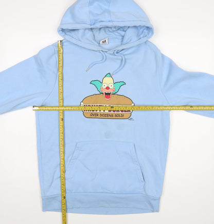 Primark The Simpsons Blue Men's Pullover Hoodie L Graphic Fleece