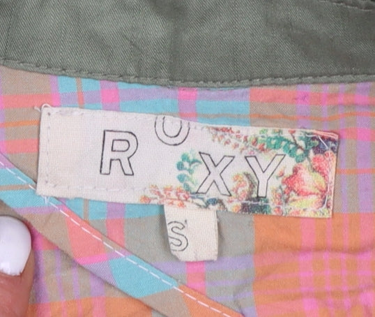Roxy Women's Green Cotton Military Jacket Size S Casual