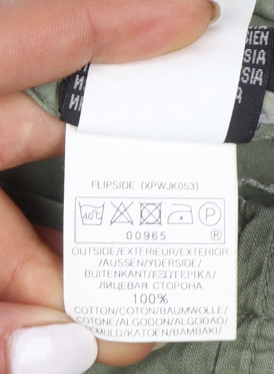 Roxy Women's Green Cotton Military Jacket Size S Casual