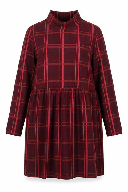 Simply Be Women Red Check Stretch Shift Dress Size 18