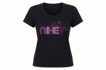 Nike Women's Black Crew Neck Fit Dry Sports T-Shirt Size M