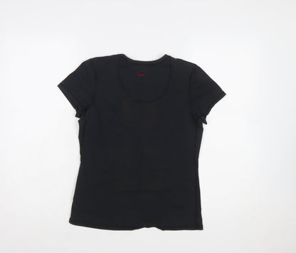 Nike Women's Black Crew Neck Fit Dry Sports T-Shirt Size M