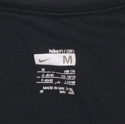 Nike Women's Black Crew Neck Fit Dry Sports T-Shirt Size M