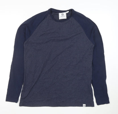 TOG24 Women's Blue Long Sleeve Raglan Crew Neck T-Shirt Size 12