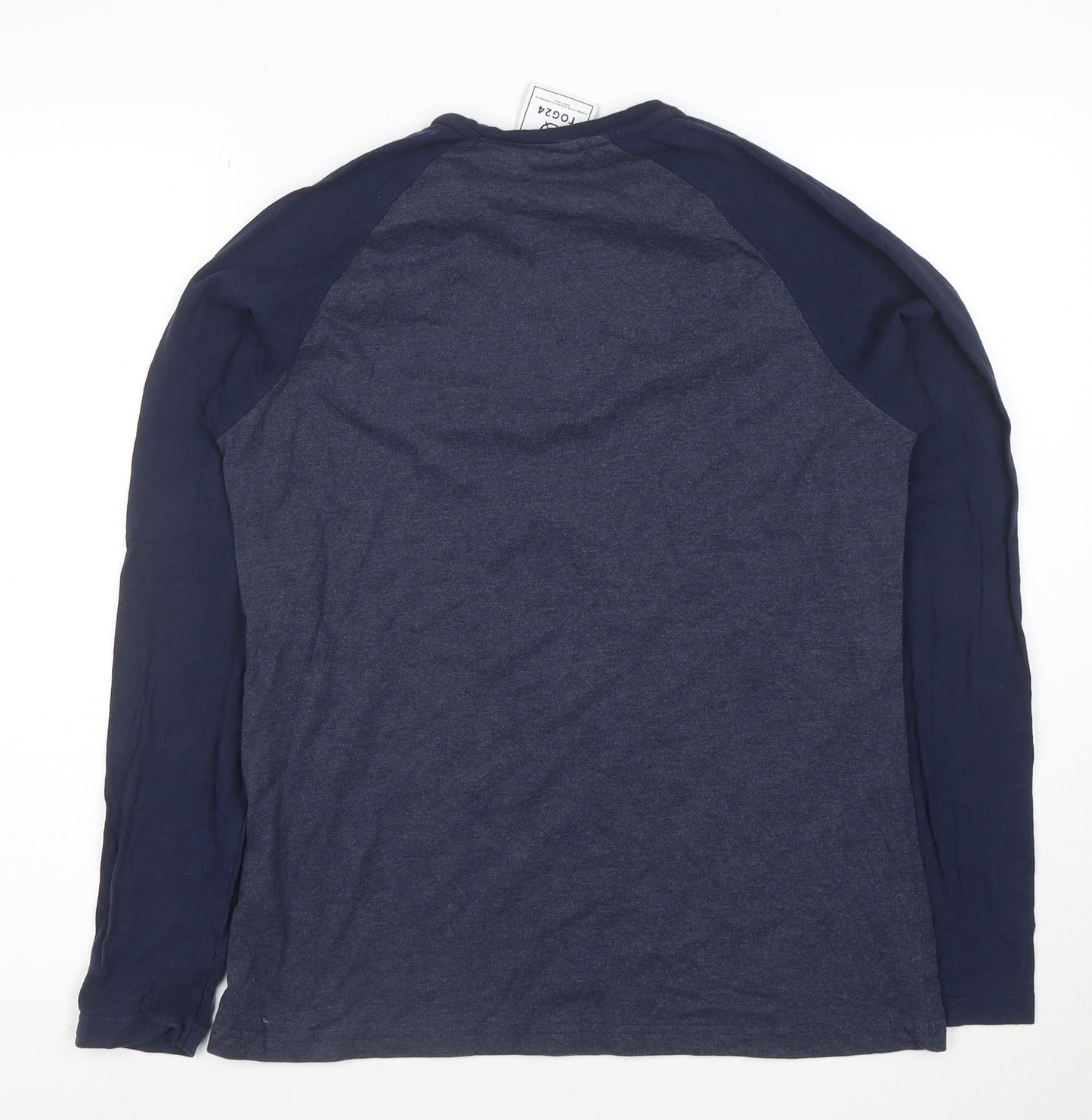TOG24 Women's Blue Long Sleeve Raglan Crew Neck T-Shirt Size 12