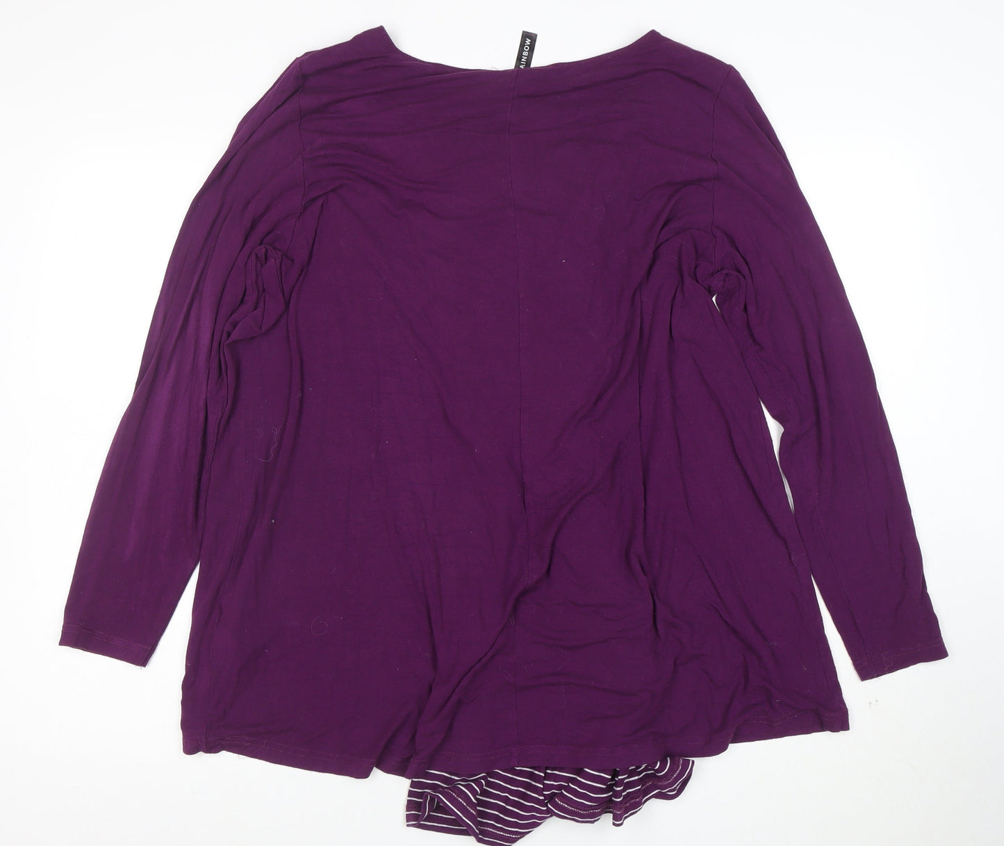 Rainbow Women's Purple Long Sleeve Jersey T-Shirt Size XL