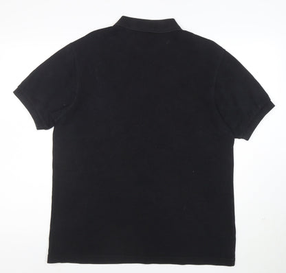 Fred Perry Men's Black Cotton Polo Shirt Size M Regular Fit