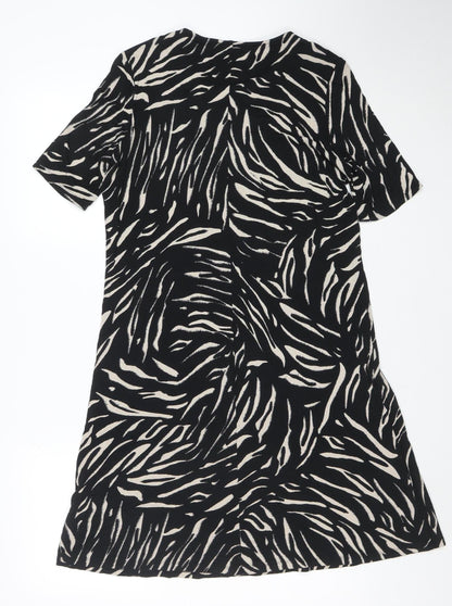 Marks and Spencer Women’s Black Animal Print Shift Dress Size 12