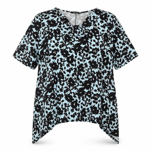 Bonmarché Women’s Blue Floral Viscose Tunic Blouse Size 20