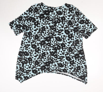 Bonmarché Women’s Blue Floral Viscose Tunic Blouse Size 20