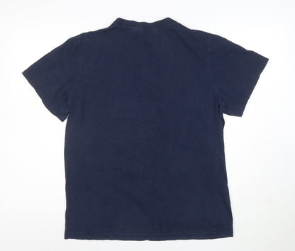 Kangaroo Poo Men's Blue Graphic Print Crew Neck T-Shirt Size S