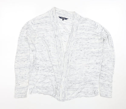 Maine New England Women's White Knit Open Cardigan Size 14