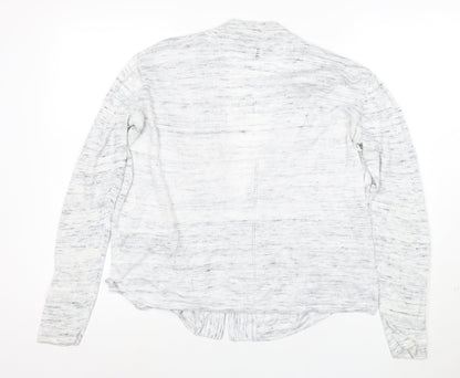 Maine New England Women's White Knit Open Cardigan Size 14