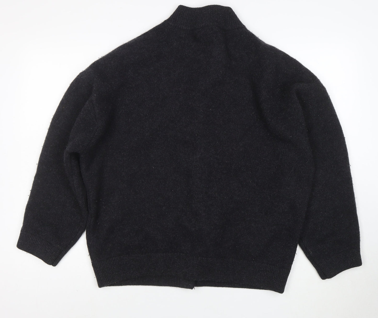 Massimo Dutti Womens Black Wool Short Jacket Size S