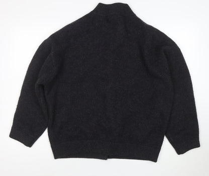 Massimo Dutti Womens Black Wool Short Jacket Size S
