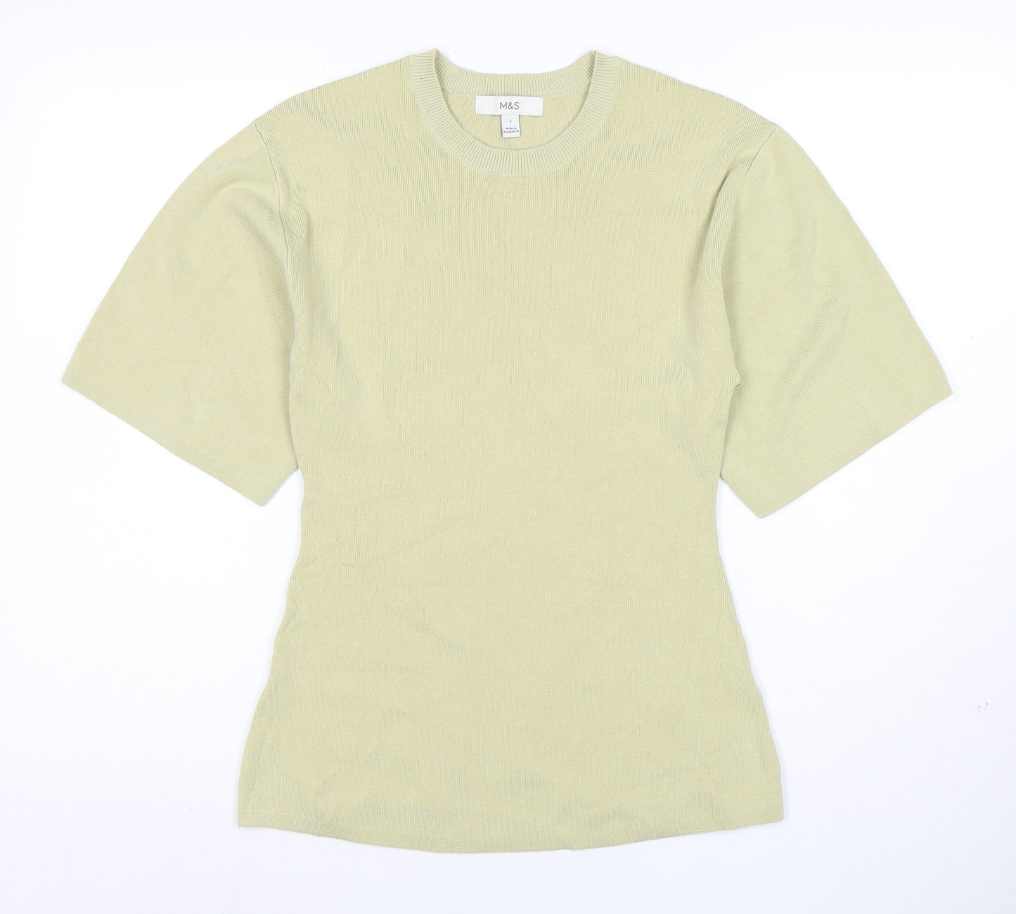 Marks and Spencer Women’s Beige Short Sleeve Knit T-Shirt Size S