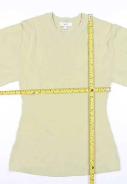 Marks and Spencer Women’s Beige Short Sleeve Knit T-Shirt Size S